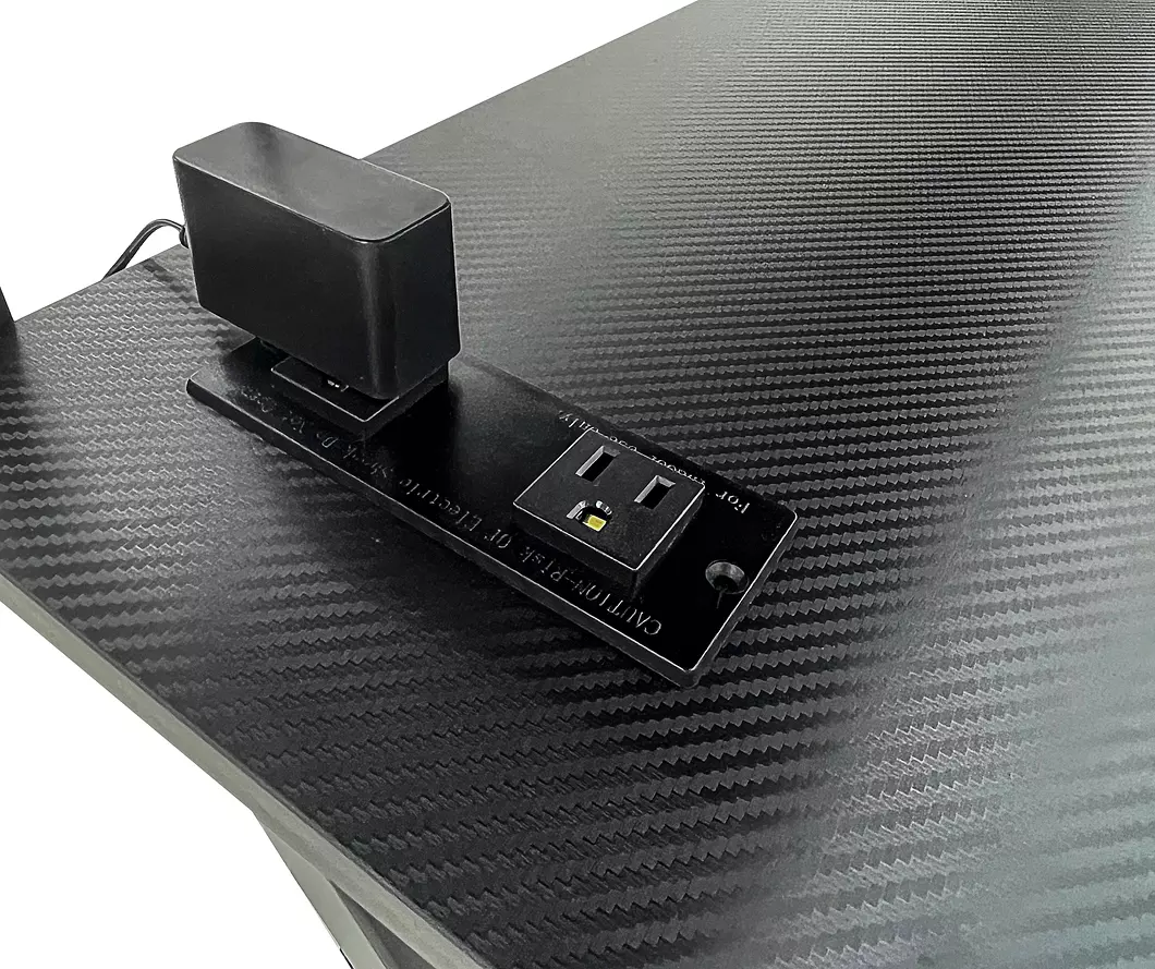 PTI HD Black L-Shaped LED Gaming Desk