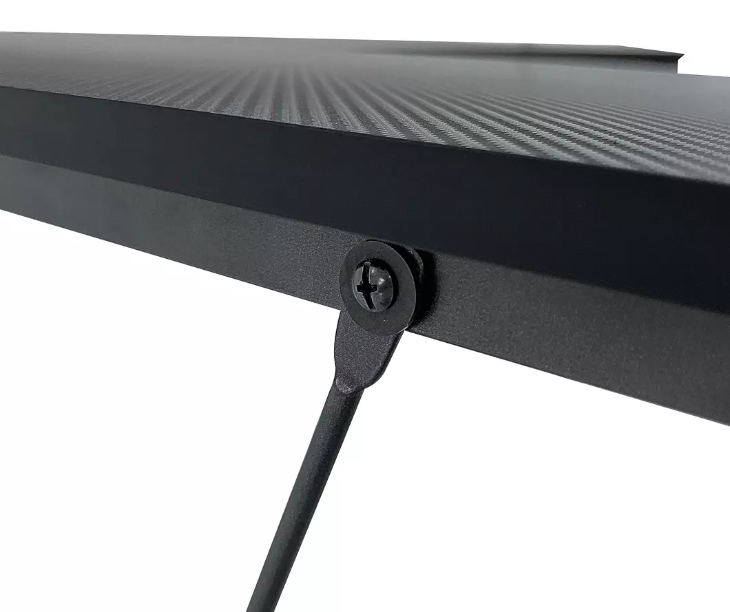 PTI HD Black L-Shaped LED Gaming Desk